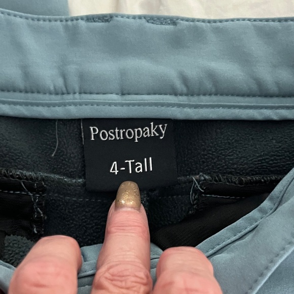 Postropaky Blue Ski/Cold Hiking Pants with Black Accents - Picture 4 of 10